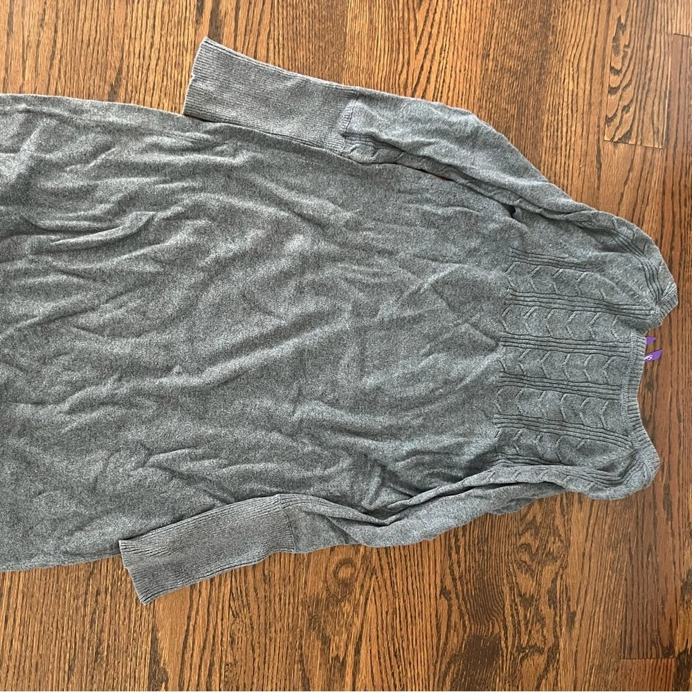 Seraphine - Maternity & nursing - Gray Sweater knit Dress with Button Accents - Picture 4 of 4